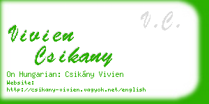 vivien csikany business card