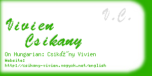 vivien csikany business card